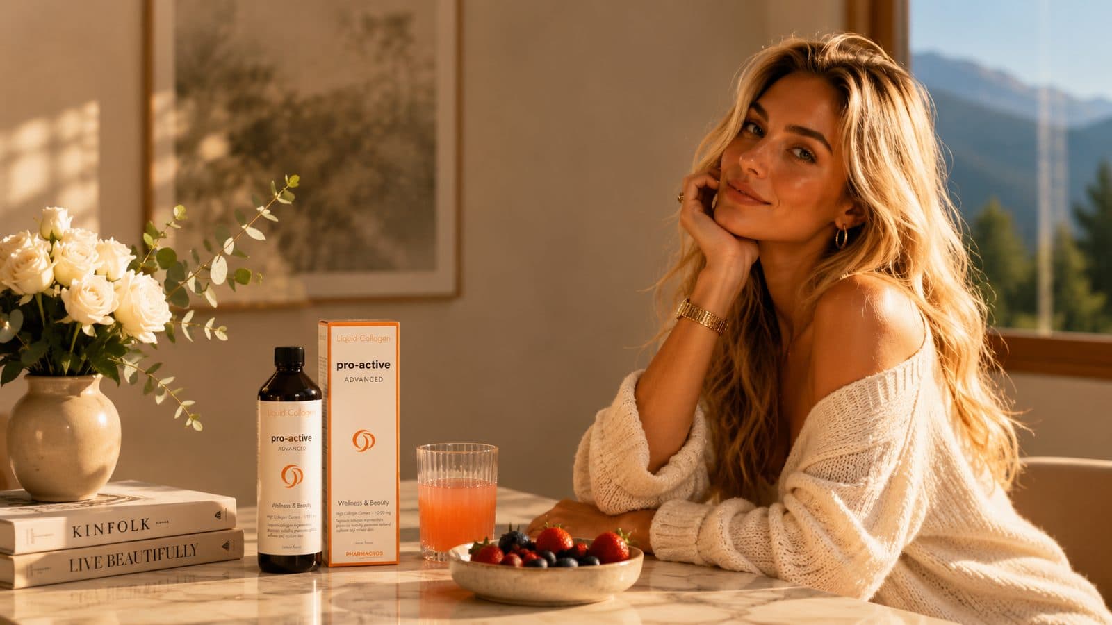 Ruhiges Morgenritual mit Bettervita Pro-Active auf dem Marmortisch